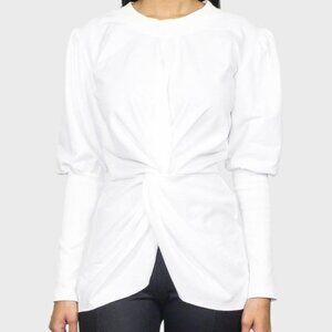 Knot Front Sweatshirt White